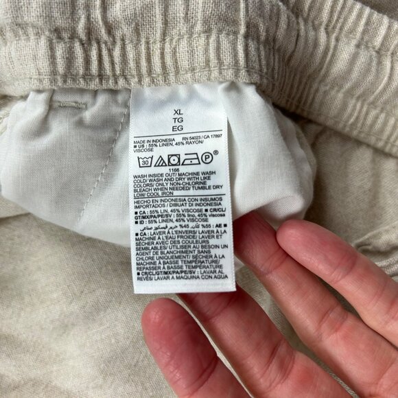 Old Navy Flax Linen Blend Wide Leg Lounge Pant XL - Picture 6 of 8